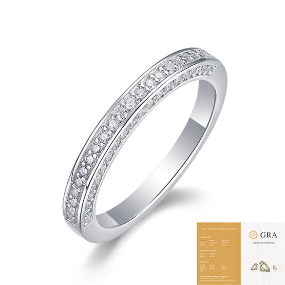 Wholesale Women's S925 Silver Geometric Star And Moon Moissanite Ring Set With Diamonds Fashion Style