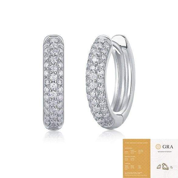 Wholesale Women's S925 Silver Geometric Star Moissanite Earrings Set With Diamonds