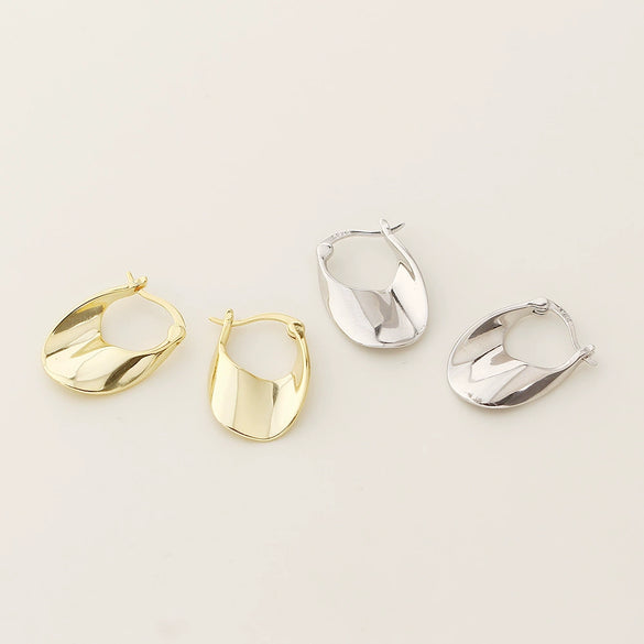 Wholesale Women's S925 Silver Geometric Style Electroplated Irregular Earrings