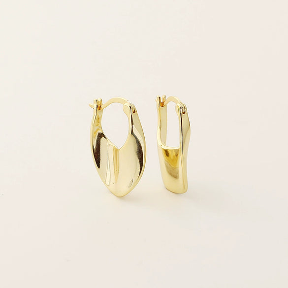 Wholesale Women's S925 Silver Geometric Style Electroplated Irregular Earrings