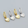 Wholesale Women's S925 Silver Heart Shape Ear Studs With Electroplating And Love Design