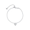 Wholesale Women's S925 Silver Heart Shape Fine Bean Chain Bracelet With Electroplating Design And Highend Style