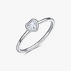 Wholesale Women's S925 Silver Heart Shape Inlaid Zircon Ring Jewelry