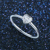 Wholesale Women's S925 Silver Heart Shape Inlaid Zircon Ring Jewelry