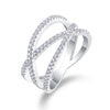 Wholesale Women's S925 Silver Moissanite Geometric Ring Set With Diamonds Fashion Style