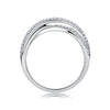 Wholesale Women's S925 Silver Moissanite Inlaid Geometric Ring