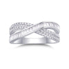 Wholesale Women's S925 Silver Moissanite Inlaid Geometric Ushaped Ring