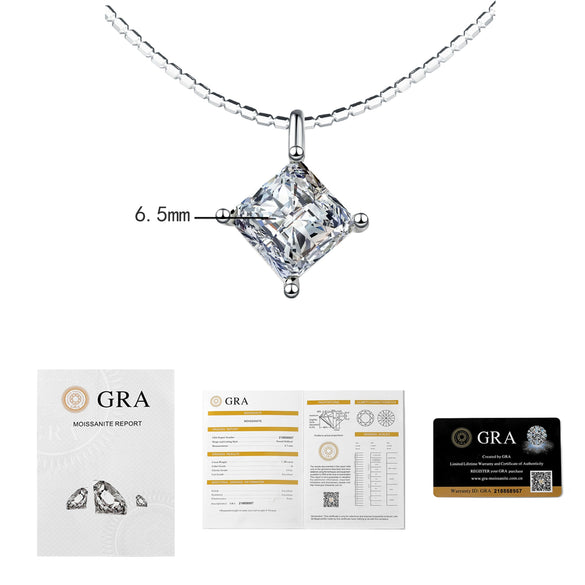 Wholesale Women's S925 Silver Moissanite Pendant Clavicle Chain With Detachable Geometric Pattern And Diamond Set Design