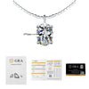 Wholesale Women's S925 Silver Moissanite Pendant Clavicle Chain With Detachable Geometric Pattern And Diamond Set Design