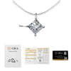 Wholesale Women's S925 Silver Moissanite Pendant Clavicle Chain With Detachable Geometric Pattern And Diamond Set Design