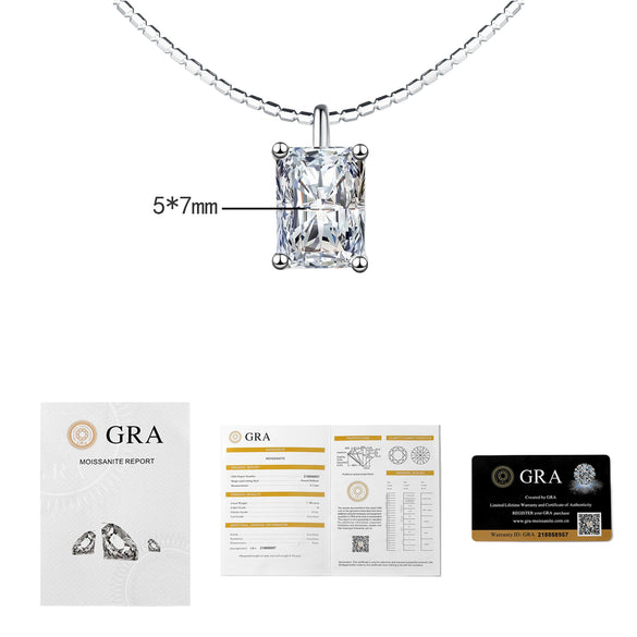Wholesale Women's S925 Silver Moissanite Pendant Clavicle Chain With Detachable Geometric Pattern And Diamond Set Design