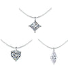 Wholesale Women's S925 Silver Moissanite Pendant Clavicle Chain With Detachable Geometric Pattern And Diamond Set Design