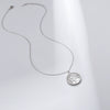 Wholesale Women's S925 Silver Natural White Shell Life Tree Pendant Necklace With Leaf Pattern And Cross Chain Electroplated
