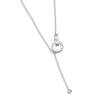 Wholesale Women's S925 Silver Necklace With Geometric Moissanite Ring Pendant And Cross Chain Electroplated Simple Style