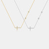 Wholesale Women's S925 Silver Necklace With 18K Gold Cross Simple Elegant Design Geometric Styling Platinum And 18K Gold Electroplated
