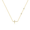 Wholesale Women's S925 Silver Necklace With 18K Gold Cross Simple Elegant Design Geometric Styling Platinum And 18K Gold Electroplated