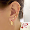 Wholesale Women's S925 Silver Needle And Copper Geometric Ushaped Twisted Texture Electroplated Retro Highend Hoop Earrings