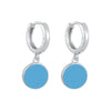 Wholesale Women's S925 Silver Needle And Copper Round Geometric Enamel Epoxy Dripping Oil Retro Palace Style Earrings