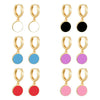 Wholesale Women's S925 Silver Needle And Copper Round Geometric Enamel Epoxy Dripping Oil Retro Palace Style Earrings