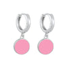 Wholesale Women's S925 Silver Needle And Copper Round Geometric Enamel Epoxy Dripping Oil Retro Palace Style Earrings