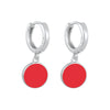 Wholesale Women's S925 Silver Needle And Copper Round Geometric Enamel Epoxy Dripping Oil Retro Palace Style Earrings
