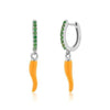 Wholesale Women's S925 Silver Needle Chili Geometric Earrings With Electroplating