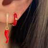 Wholesale Women's S925 Silver Needle Chili Geometric Earrings With Electroplating