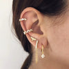 Wholesale Women's S925 Silver Needle Copper Earrings With Geometric Zirconiaembedded Colorful Flower Design