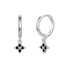 Wholesale Women's S925 Silver Needle Copper Earrings With Geometric Zirconiaembedded Colorful Flower Design