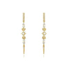 Wholesale Women's S925 Silver Needle Copper Earrings With Hot Diamond Long Tassel Chain Geometric U Shape Star Pattern Electroplated