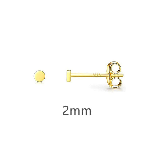 Wholesale Women's S925 Silver Needle Copper Geometric Style Electroplated Round Earrings