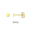 Wholesale Women's S925 Silver Needle Copper Geometric Style Electroplated Round Earrings
