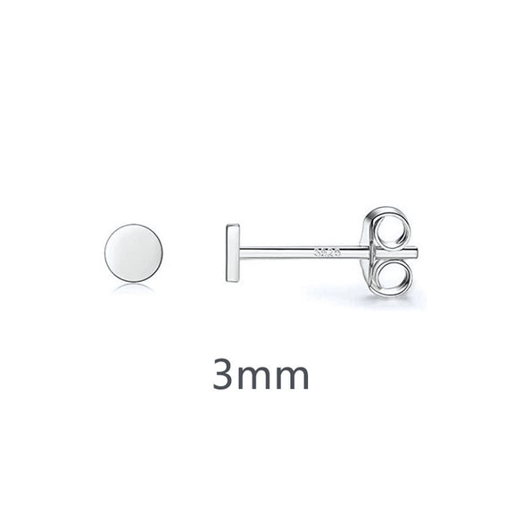 Wholesale Women's S925 Silver Needle Copper Geometric Style Electroplated Round Earrings