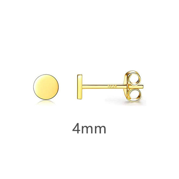Wholesale Women's S925 Silver Needle Copper Geometric Style Electroplated Round Earrings