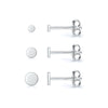 Wholesale Women's S925 Silver Needle Copper Geometric Style Electroplated Round Earrings