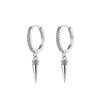 Wholesale Women's S925 Silver Needle Geometric Cone Micropaved Zircon Earrings