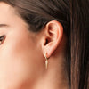 Wholesale Women's S925 Silver Needle Geometric Cone Micropaved Zircon Earrings