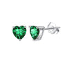 Wholesale Women's S925 Silver Needle Heartshaped Zircon Stud Earrings With Colorful Diamond And Geometric Design