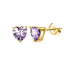 Wholesale Women's S925 Silver Needle Heartshaped Zircon Stud Earrings With Colorful Diamond And Geometric Design