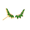 Wholesale Women's S925 Silver Needle Wingshaped Earrings With Colorful Zircon And Bow Design