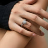 Wholesale Women's S925 Silver Old Money Style Flower Pattern Branches And Tendrils Lines Corolla Ring With Mosan Diamond