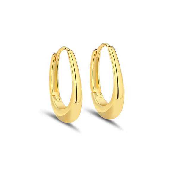 Wholesale Women's S925 Silver Oval Ushaped Geometric Literary Retro Earrings
