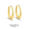 Wholesale Women's S925 Silver Oval Ushaped Geometric Literary Retro Earrings