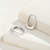 Wholesale Women's S925 Silver Oval Ushaped Geometric Literary Retro Earrings