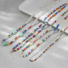 Wholesale Women's S925 Silver Pearl Chain Necklace With Geometric Beads And Electroplating Treatment