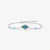 Wholesale Women's S925 Silver Retro Abstract Ghost Cartoon Characters Set With Precious Stones Bracelet