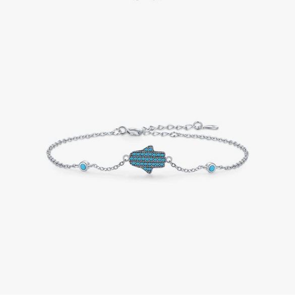 Wholesale Women's S925 Silver Retro Abstract Ghost Cartoon Characters Set With Precious Stones Bracelet