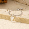 Wholesale Women's S925 Silver Rhombusshaped Electroplated Niche Design Ring