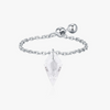 Wholesale Women's S925 Silver Rhombusshaped Electroplated Niche Design Ring