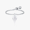 Wholesale Women's S925 Silver Rhombusshaped Electroplated Niche Design Ring